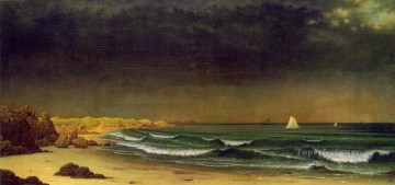 ニューポートATC近くのストームビーチに近づく海景 マーティン・ジョンソン・ヘッド Oil Paintings